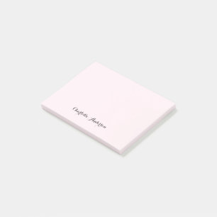 Monogram Blush Pink Modern Minimalist Feminine Post-it Notes