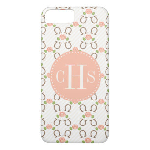 Monogram Blush Rose and Horseshoe Case-Mate iPhone Case