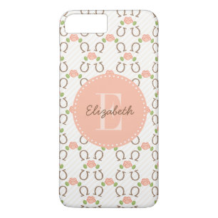 Monogram Blush Rose and Horseshoe Case-Mate iPhone Case