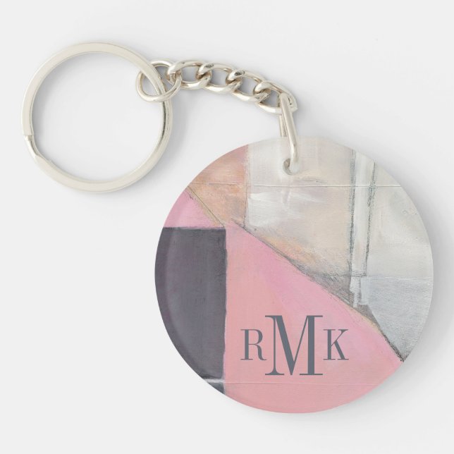 Monogram | Blushing Bride Key Ring (Front)