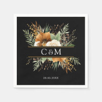 Monogram, boho ,elegant flower boquet