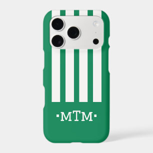 Monogram Bold Modern Stripe Green