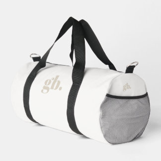Monogram Bold Vintage Elegant Ivory Duffle Bag