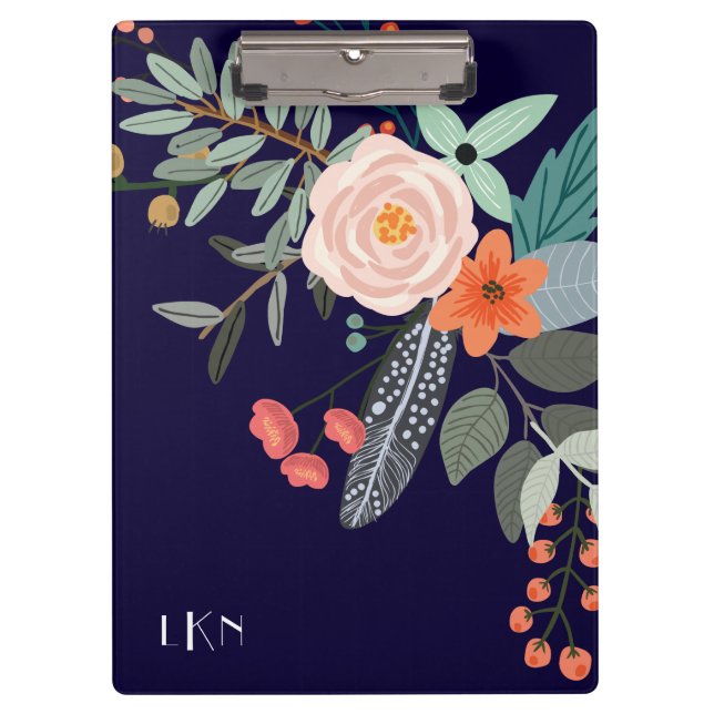 Monogram Botanical Clipboard (Front)