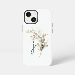 Monogram Botanical Eucalyptus Modern Premium iPhone 13 Mini Case