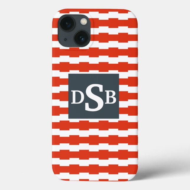 Monogram Boxstripe Pattern Case-Mate iPhone Case (Back)