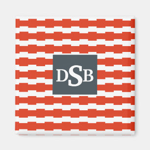 Monogram Boxstripe Pattern Magnet