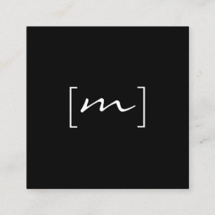 Monogram Bracket Square Business Card