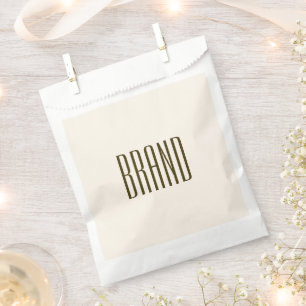Monogram, Brand or Business Name Off-white Brown Favour Bags