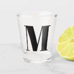 Monogram Bridal Shower Wedding Gift Party Favour Shot Glass<br><div class="desc">Designed with custom monogram text template which you can edite and personalise!</div>
