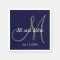 Monogram Bride Groom Date Wedding Paper Napkins
