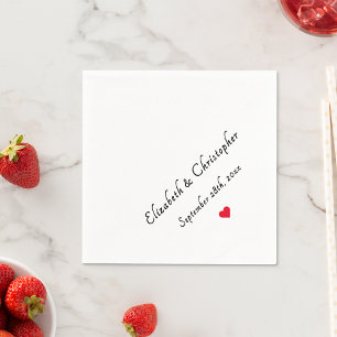 Monogram Bride Groom Wedding Date Party Cocktail Napkin