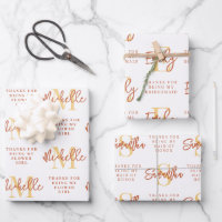 Monogram Bridesmaid Flower Girl Maid Honour Thanks