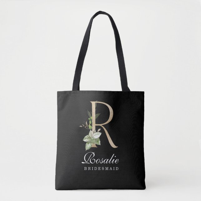 Monogram Bridesmaid Tote Bag (Front)