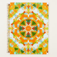 Monogram Bright Orange Green Star Back to School