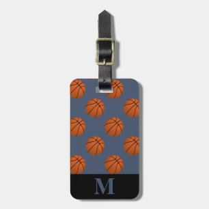 Monogram Brown Basketball Balls, Blue Jeans Luggage Tag
