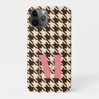Monogram Brown Ivory Pepita Houndstooth Pattern   