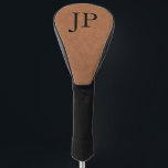 Monogram Brown Textured Leather Custom Monogrammed Golf Head Cover<br><div class="desc">Monogram Brown Textured Leather Custom Monogrammed Golf Head Covers features a brown textured faux leather look with your personalised monogram. Personalise by editing the text in the text box provided. Perfect gift for golfers for birthday,  Christmas and more. Designed by ©Evco Studio www.zazzle.com/store/evcostudio</div>