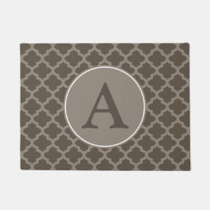 Monogram Brown Welcome Mat Doormat Rug Gift