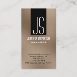 Monogram Browny Beige Black Manager Business Card