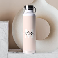 Monogram Brush Script Blush Pink
