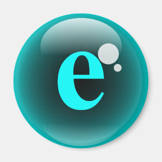 Monogram Bubble E Magnet