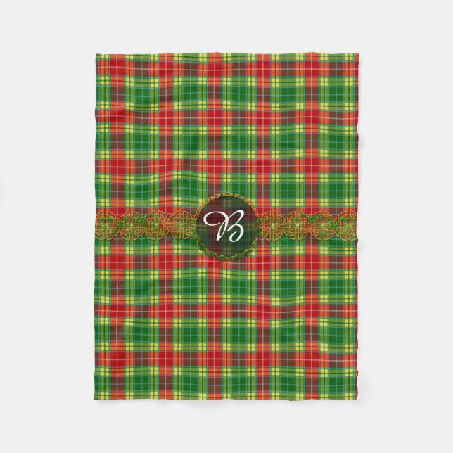 Monogram Buchanan Tartan Fleece Blanket (Front)