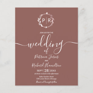 Monogram Budget Wedding Invitations
