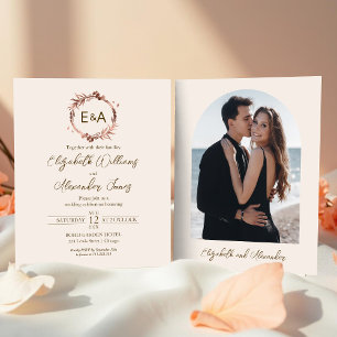 Monogram Budget Wedding Invitations