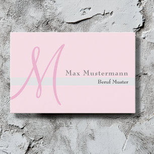 monogram business card