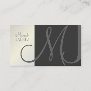 Monogram Business Card en retro colours