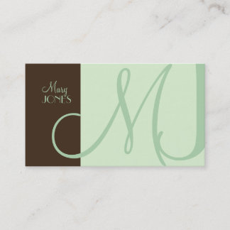Monogram Business Card en retro colours