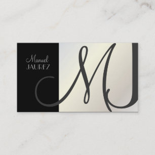 Monogram Business Card en retro colours
