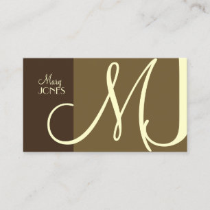 Monogram Business Card en retro colours