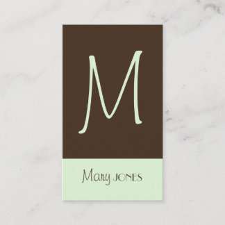 Monogram Business Card en retro colours