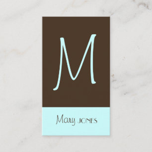 Monogram Business Card en retro colours