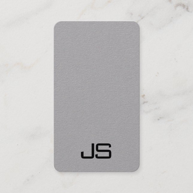 Monogram Business Cards Modern Vertical Template (Front)