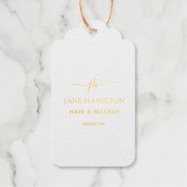 Monogram Business Logo Gift Tags (Front)