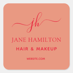 Monogram Business Logo Square Sticker
