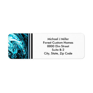 Monogram Business/Personal Stripe Address Label
