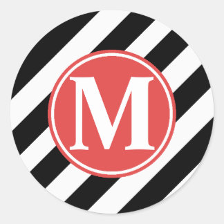 MONOGRAM BUSINESS STICKER/SEAL CLASSIC ROUND STICKER