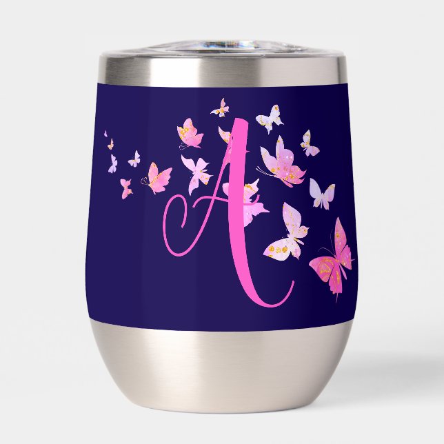 Monogram Butterfly Blue Pink (Front)
