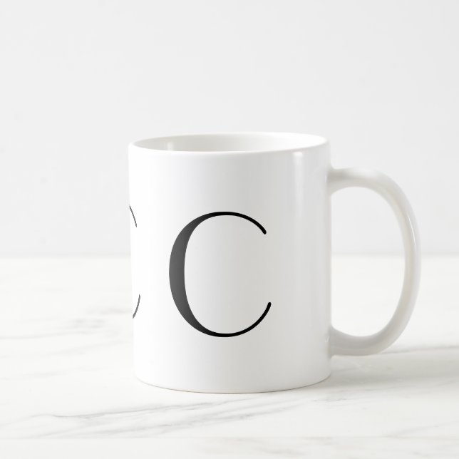 Monogram C Black Art Deco Mug (Right)