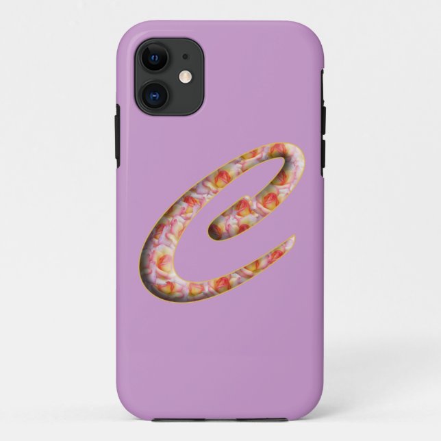 Monogram C in Roses Pattern Iphone 5 Case (Back)