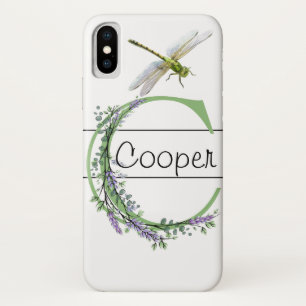 Monogram C Lavender Eucalyptus with Dragonfly Case-Mate iPhone Case