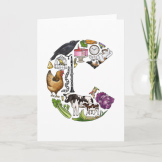 Monogram "C" note card