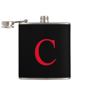 Monogram C On Black Hip Flask