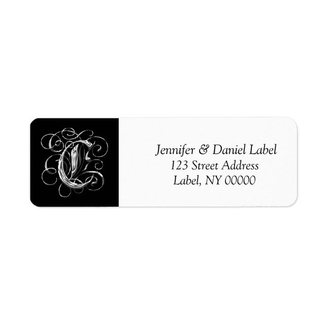 Monogram C Return Address Label (Front)