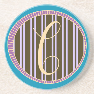 Monogram C Sandstone Coaster