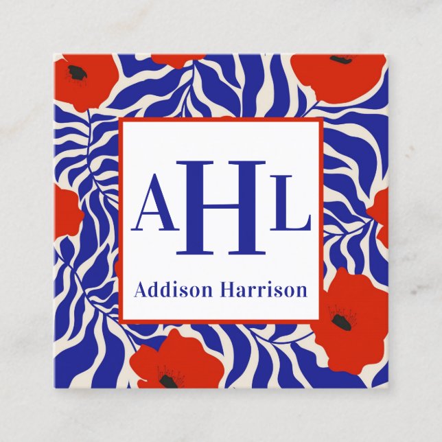 Monogram Calling Card, Monogram Enclosure Cards (Front)